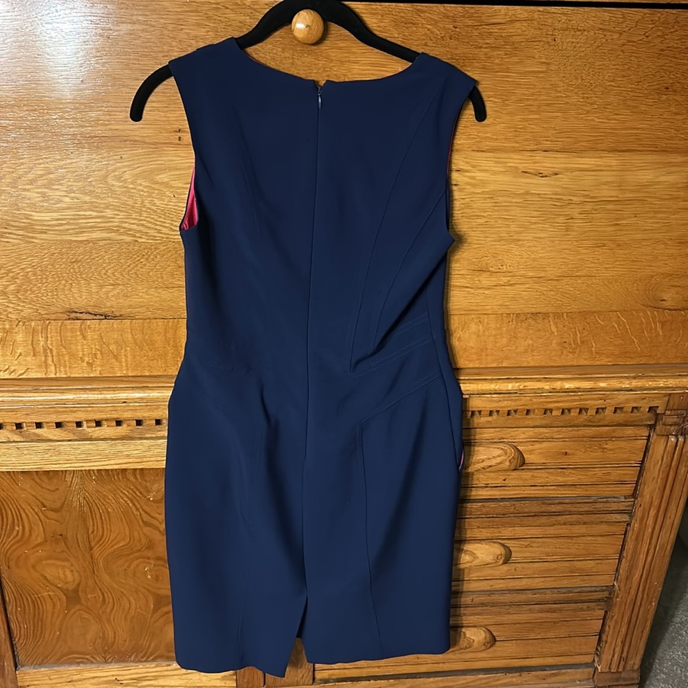 Vince Camuto Fit & Flare Navy Sleeveless Dress - Picture 2 of 8